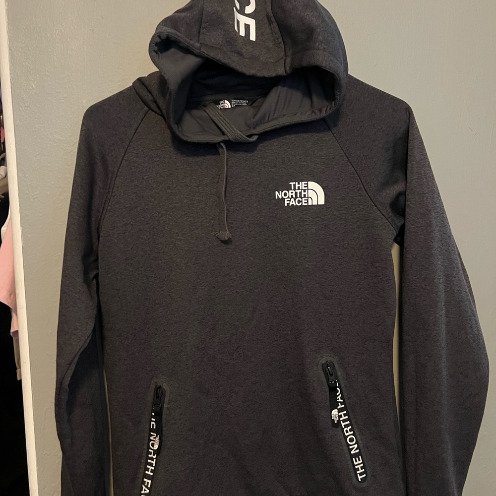 The North Face Charcoal Hoodie with Logo